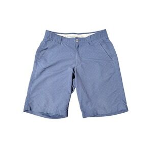 Under‎ Armour Heat Gear Golf Shorts Mens M 32 Blue Dotted Stretch Pockets